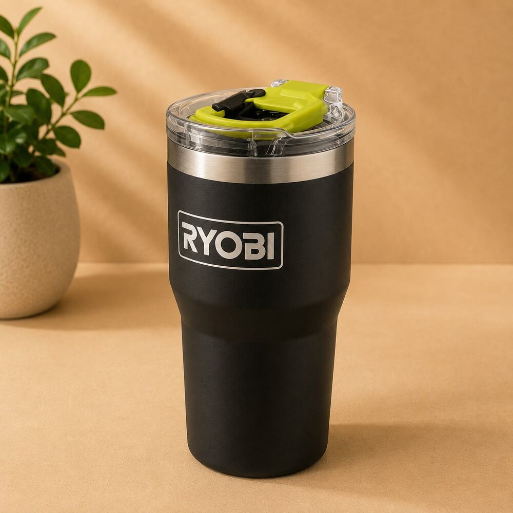 NWT Ryobi Unisex LINK 20 Ounce Black Tumbler